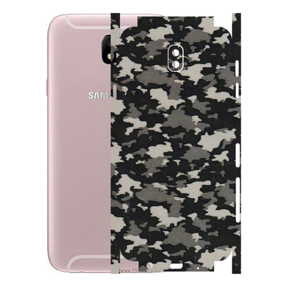 Samsung M/F/Note/Flip and C Phone Skins (All Models) - Black/Grey Camoflaunge - 3D Embossed Finish (L-142) Samsung Galaxy J7 Pro