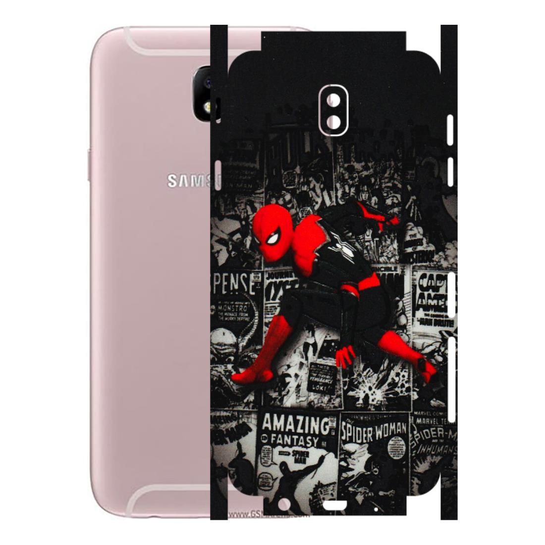 Samsung M/F/Note/Flip and C Phone Skins (All Models) - SpiderMan New - 3D Embossed Finish (L-162) Samsung Galaxy J7 Pro