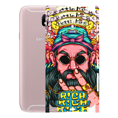Samsung M/F/Note/Flip and C Phone Skins (All Models) - Battle King Dude Face - 3D Embossed Finish (L-178) Samsung Galaxy J7 Pro