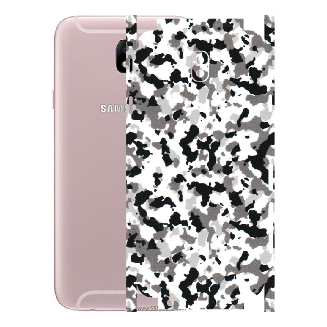 Samsung M/F/Note/Flip and C Phone Skins (All Models) - White Black Camouflage - 3D Embossed Finish (L-18) Samsung Galaxy J7 Pro