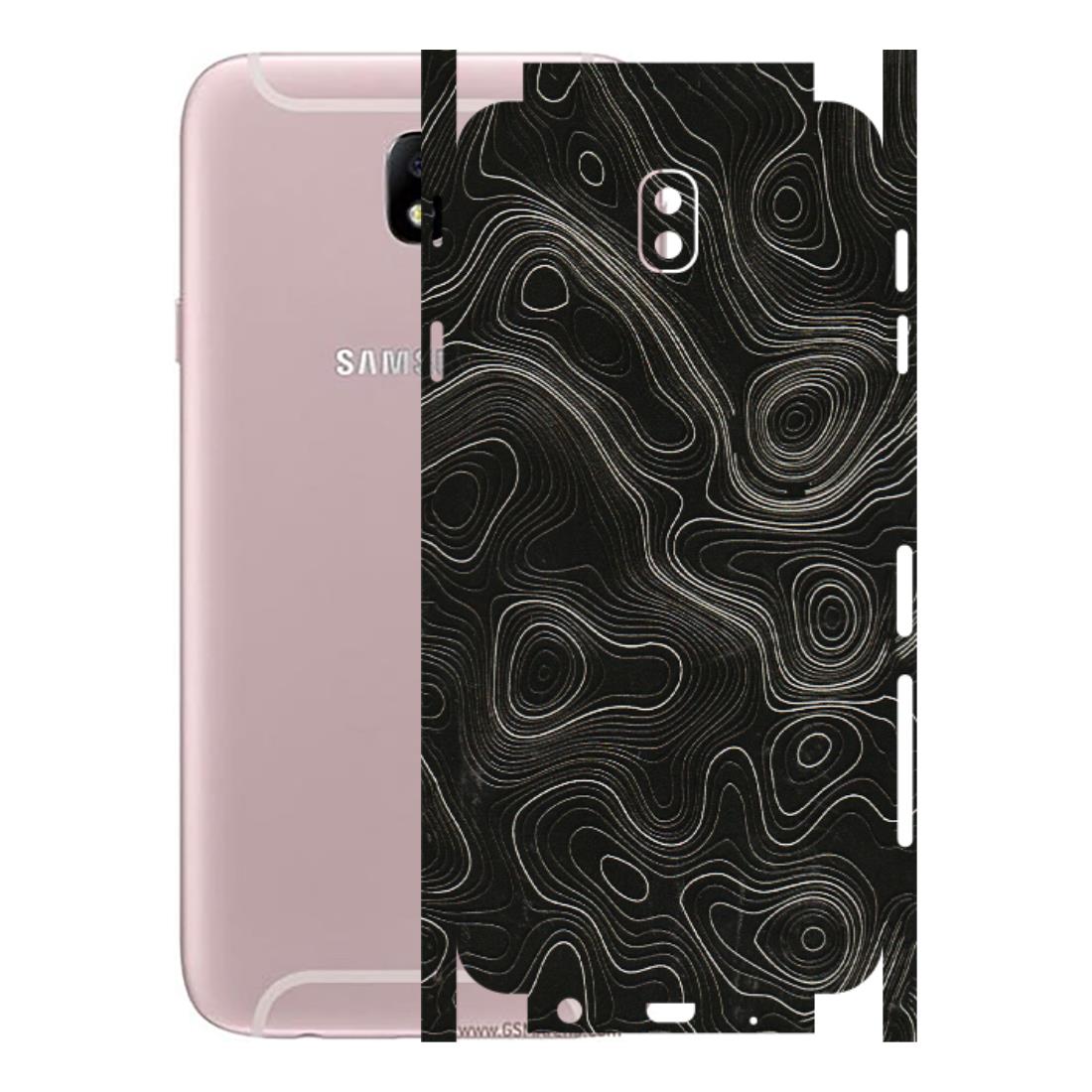 Samsung M/F/Note/Flip and C Phone Skins (All Models) - Black Swirl - 3D Embossed Finish (L-196) Samsung Galaxy J7 Pro