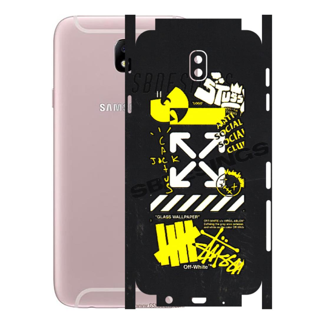 Samsung M/F/Note/Flip and C Phone Skins (All Models) - Anti Social Graffiti - 3D Embossed Finish (L-198) Samsung Galaxy J7 Pro