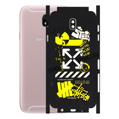 Samsung M/F/Note/Flip and C Phone Skins (All Models) - Anti Social Graffiti - 3D Embossed Finish (L-198) Samsung Galaxy J7 Pro