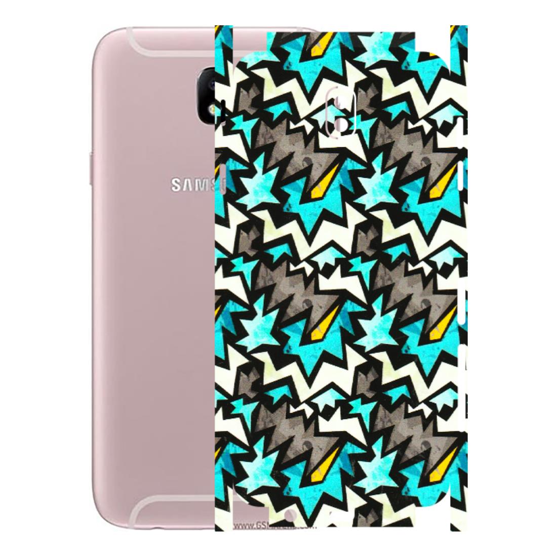 Samsung M/F/Note/Flip and C Phone Skins (All Models) - Funky Zig Zag - 3D Embossed Finish (L-223) Samsung Galaxy J7 Pro