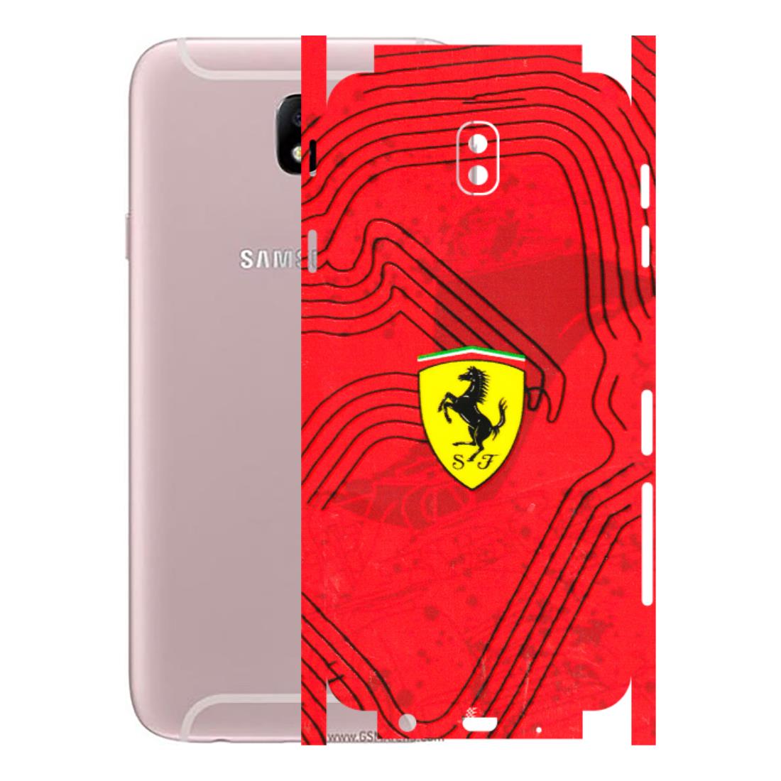 Samsung M/F/Note/Flip and C Phone Skins (All Models) - Red Ferrari Logo Stylish - 3D Embossed Finish (L-238) Samsung Galaxy J7 Pro