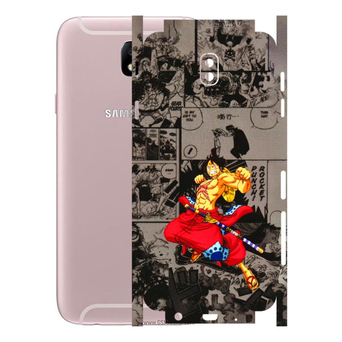 Samsung M/F/Note/Flip and C Phone Skins (All Models) - One Piece Rocket Punch Manga - 3D Embossed Finish (L-25) Samsung Galaxy J7 Pro