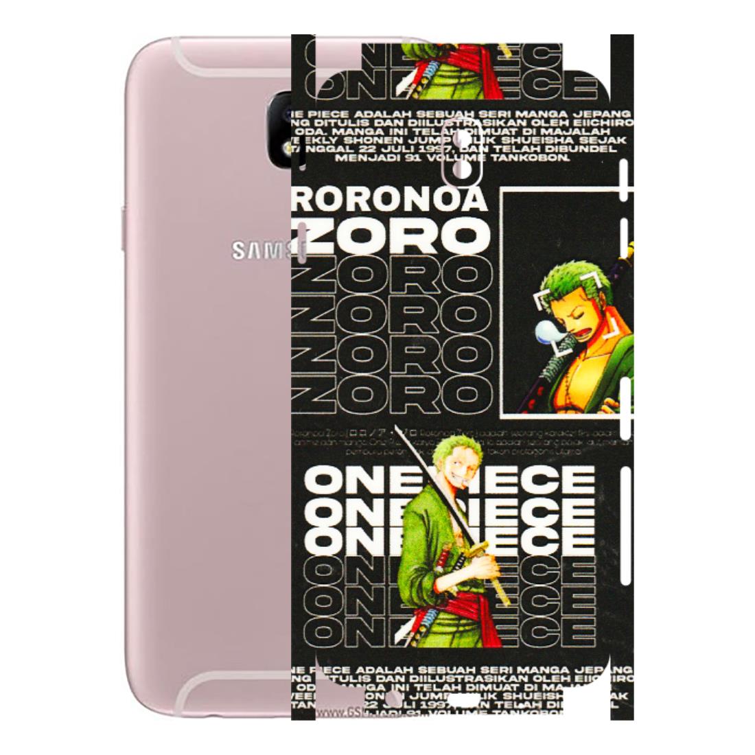 Samsung M/F/Note/Flip and C Phone Skins (All Models) - One Piece Zoro - 3D Embossed Finish (L-250) Samsung Galaxy J7 Pro