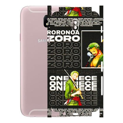 Samsung M/F/Note/Flip and C Phone Skins (All Models) - One Piece Zoro - 3D Embossed Finish (L-250) Samsung Galaxy J7 Pro