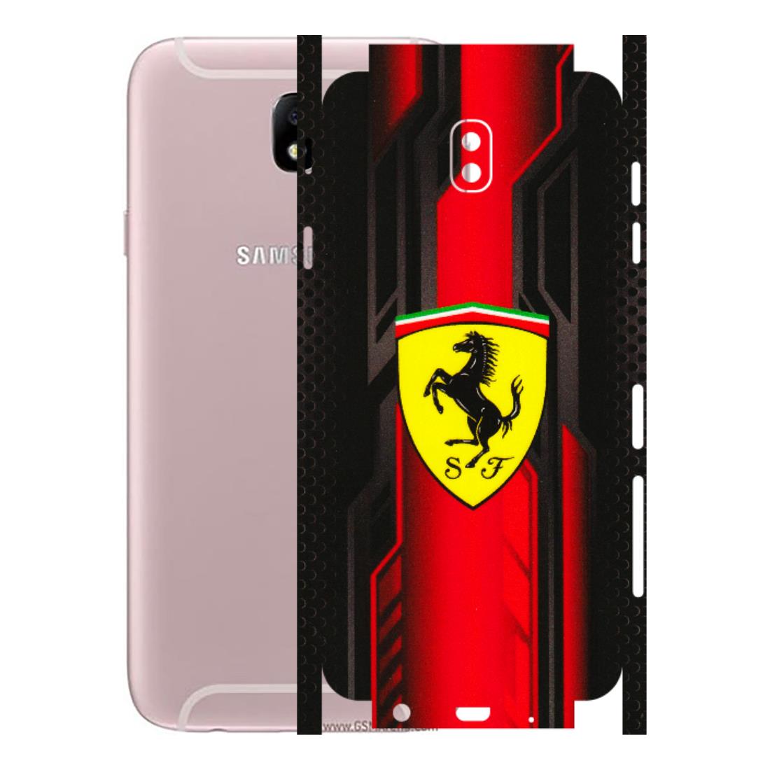 Samsung M/F/Note/Flip and C Phone Skins (All Models) - Black Ferrari Logo - 3D Embossed Finish (L-253) Samsung Galaxy J7 Pro