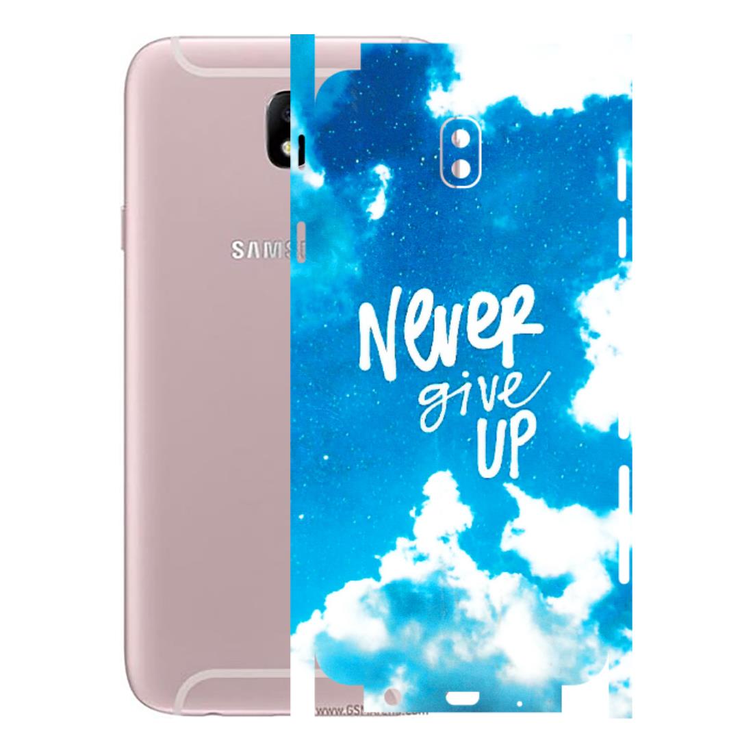 Samsung M/F/Note/Flip and C Phone Skins (All Models) - Never Give Up - 3D Embossed Finish (L-279) Samsung Galaxy J7 Pro