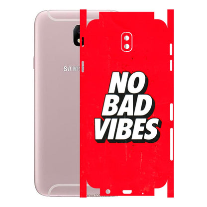 Samsung M/F/Note/Flip and C Phone Skins (All Models) - No Bad Vibes - 3D Embossed Finish (L-280) Samsung Galaxy J7 Pro