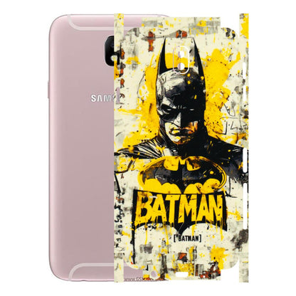 Samsung M/F/Note/Flip and C Phone Skins (All Models) - Batman Yellow BT - 3D Embossed Finish (L-304) Samsung Galaxy J7 Pro