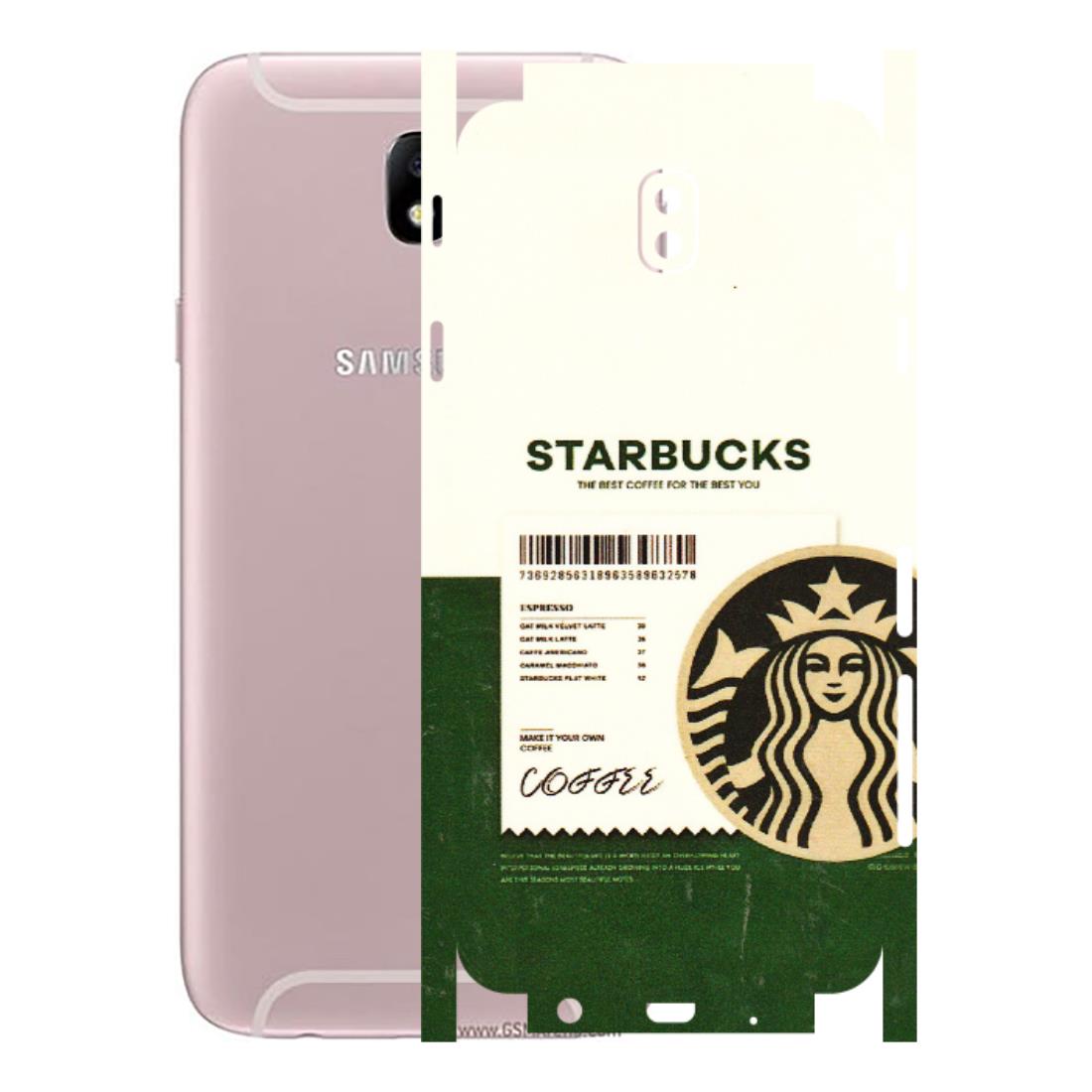 Samsung M/F/Note/Flip and C Phone Skins (All Models) - Starbucks Barcode - 3D Embossed Finish (L-308) Samsung Galaxy J7 Pro