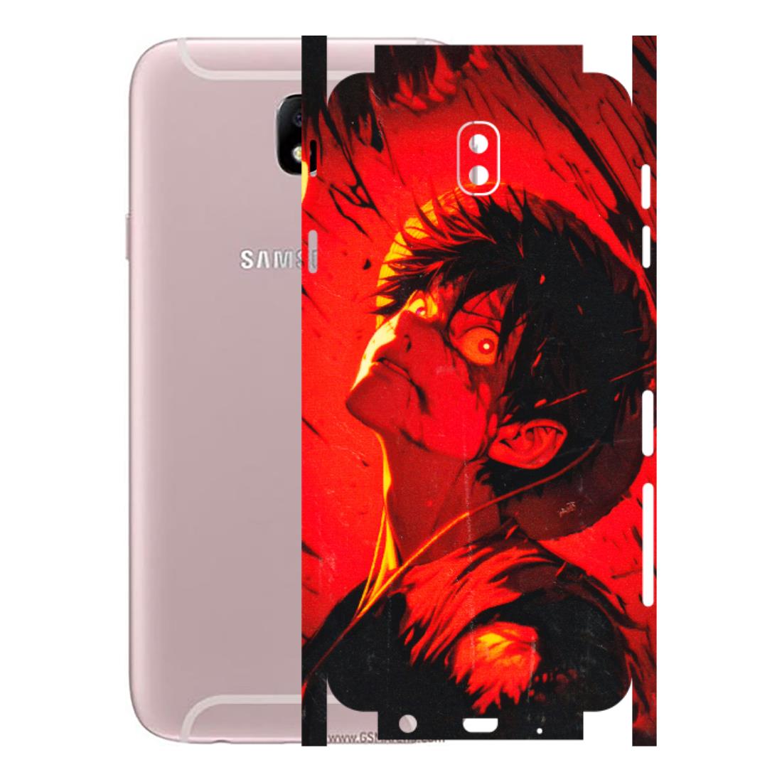 Samsung M/F/Note/Flip and C Phone Skins (All Models) - D.Luffy Power Up One Piece Anime - 3D Embossed Finish (L-326) Samsung Galaxy J7 Pro