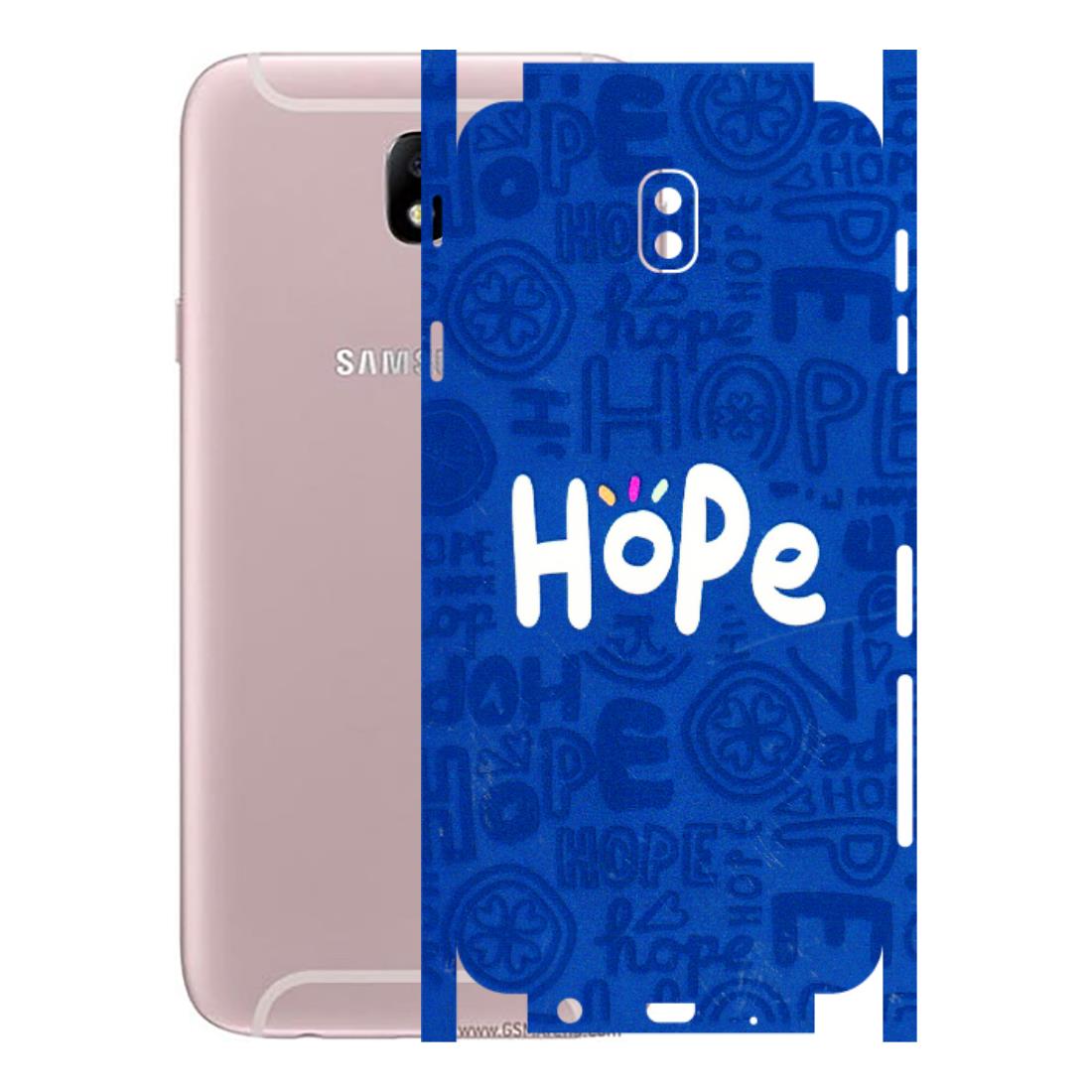 Samsung M/F/Note/Flip and C Phone Skins (All Models) - Hope Doodles Blue - 3D Embossed Finish (L-43) Samsung Galaxy J7 Pro