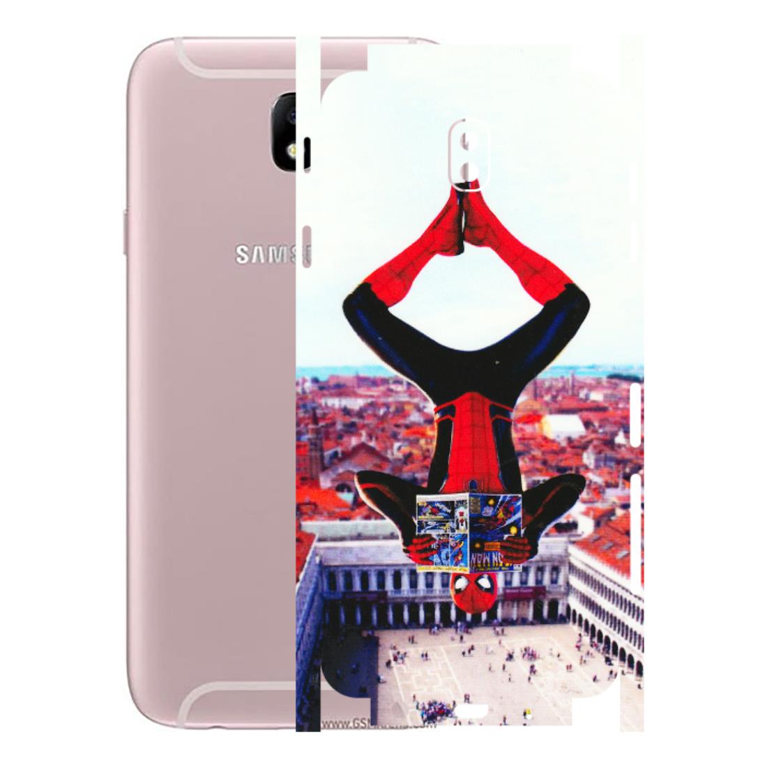 Samsung M/F/Note/Flip and C Phone Skins (All Models) - Spiderman Hanging - 3D Embossed Finish (L-53) Samsung Galaxy J7 Pro