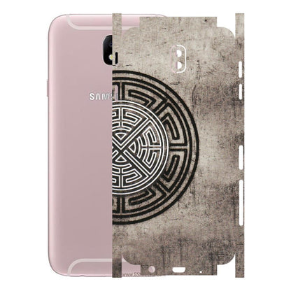 Samsung M/F/Note/Flip and C Phone Skins (All Models) - Mysterious Circular Design - 3D Embossed Finish (L-63) Samsung Galaxy J7 Pro