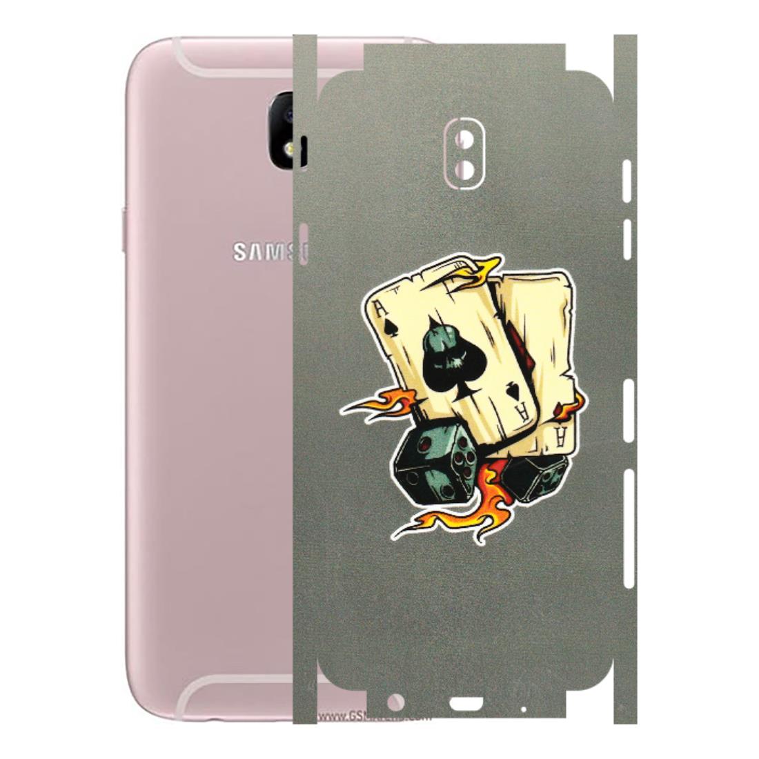 Samsung M/F/Note/Flip and C Phone Skins (All Models) - Grey Cards Of Ace - 3D Embossed Finish (L-77) Samsung Galaxy J7 Pro