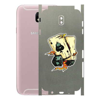 Samsung M/F/Note/Flip and C Phone Skins (All Models) - Grey Cards Of Ace - 3D Embossed Finish (L-77) Samsung Galaxy J7 Pro