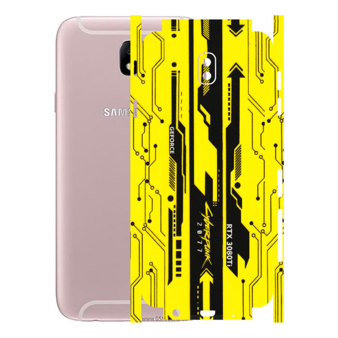 Samsung M/F/Note/Flip and C Phone Skins (All Models) - Yellow Cyberpunk - 3D Embossed Finish (L-93) Samsung Galaxy J7 Pro