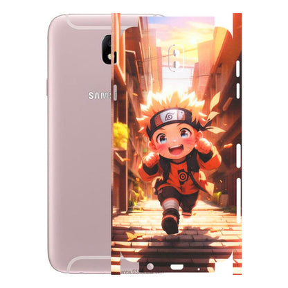 Samsung M/F/Note/Flip and C Phone Skins (All Models) - Naruto Cute Toon Running - Matte Finish (M-04) Samsung Galaxy J7 Pro