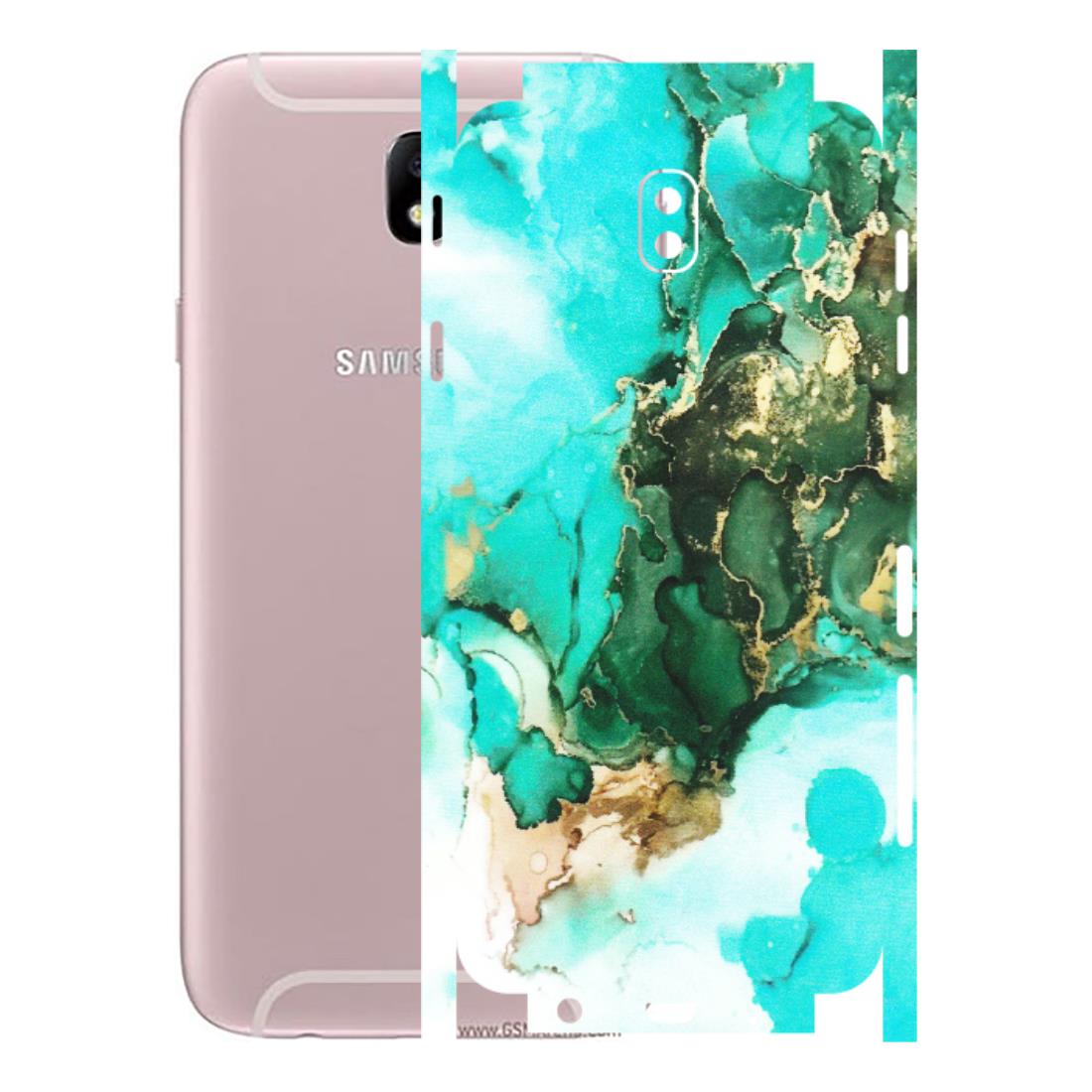 Samsung M/F/Note/Flip and C Phone Skins (All Models) - The Blue Gold Marble - Matte Finish (M-124) Samsung Galaxy J7 Pro