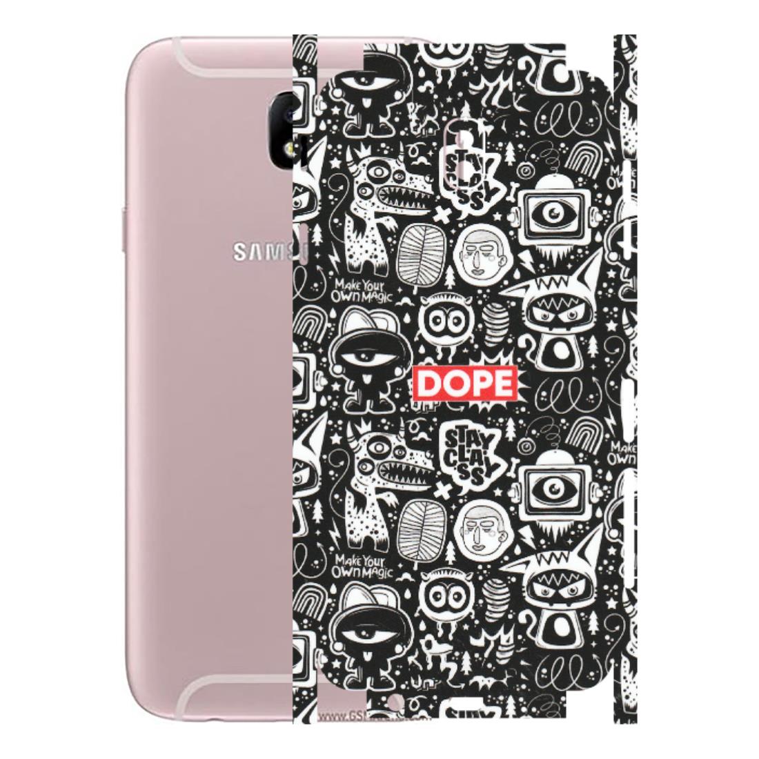 Samsung M/F/Note/Flip and C Phone Skins (All Models) - Dope Stay Classy Black Doodles - Matte Finish (M-126) Samsung Galaxy J7 Pro