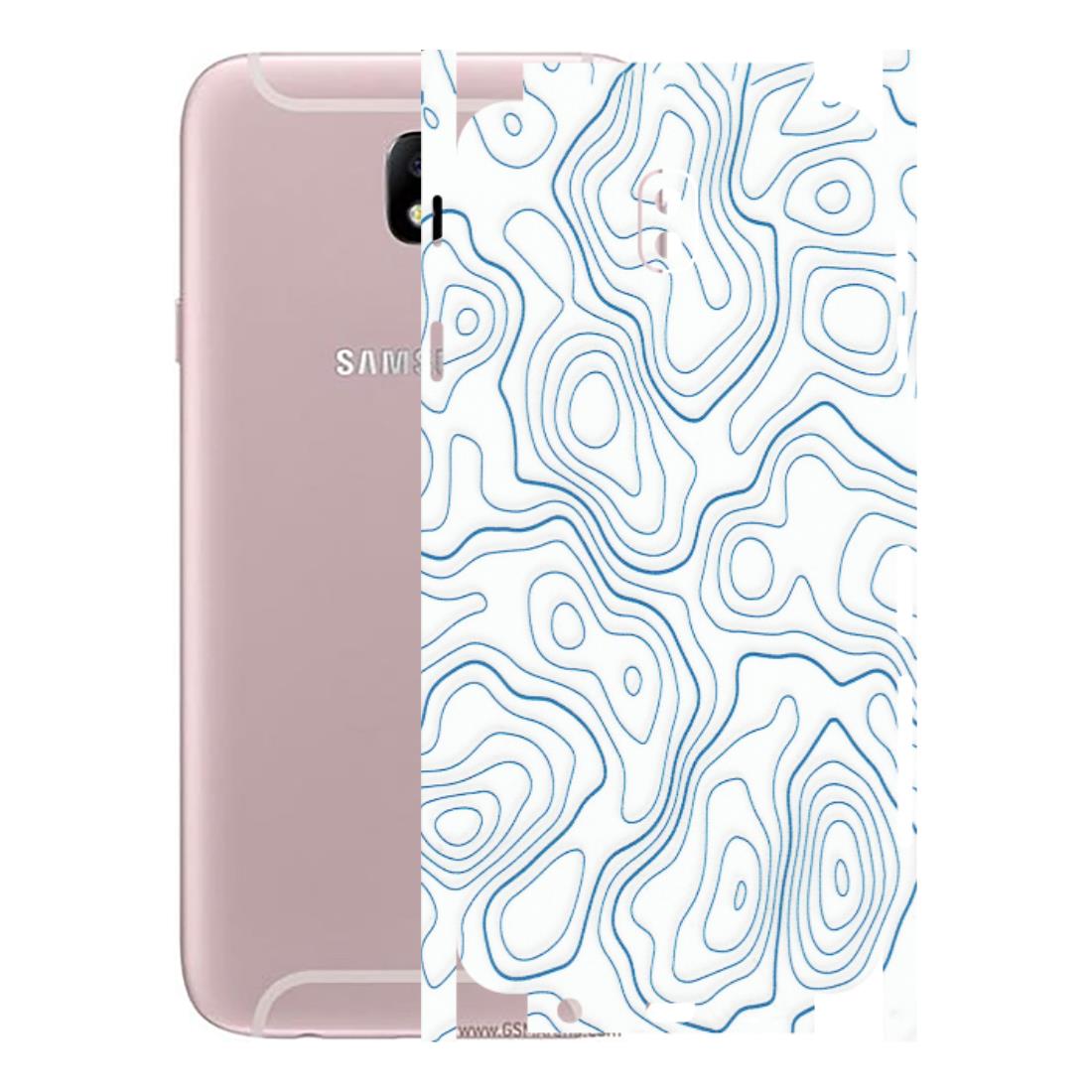 Samsung M/F/Note/Flip and C Phone Skins (All Models) - Blue And White Swirls - Matte Finish (M-139) Samsung Galaxy J7 Pro