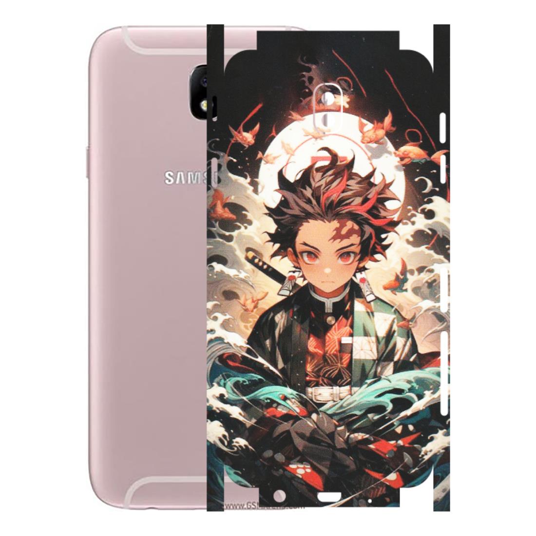 Samsung M/F/Note/Flip and C Phone Skins (All Models) - Tanjiro Demon Slayer Anime - Matte Finish (M-158) Samsung Galaxy J7 Pro