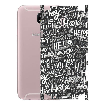 Samsung M/F/Note/Flip and C Phone Skins (All Models) - Hi Hello Doodles - Matte Finish (M-25) Samsung Galaxy J7 Pro