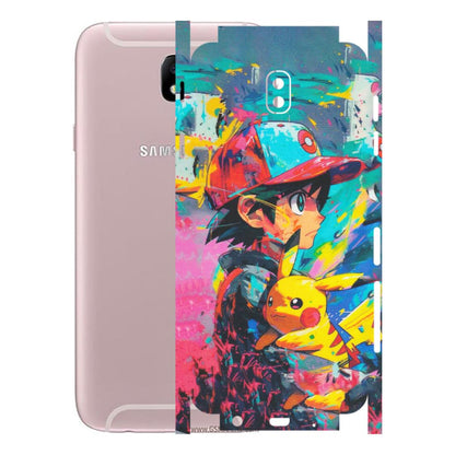 Samsung M/F/Note/Flip and C Phone Skins (All Models) - Ash & Pikachu - Matte Finish (M-26) Samsung Galaxy J7 Pro