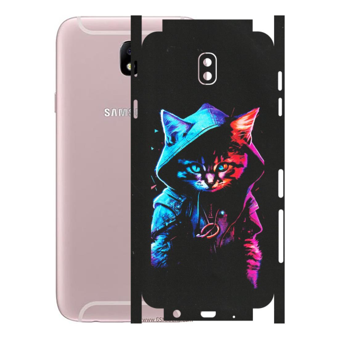 Samsung M/F/Note/Flip and C Phone Skins (All Models) - Cyberpunk Cat - Matte Finish (M-45) Samsung Galaxy J7 Pro
