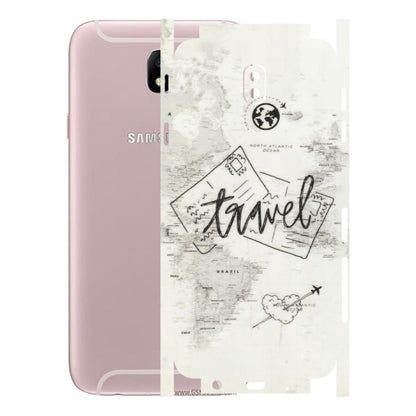 Samsung M/F/Note/Flip and C Phone Skins (All Models) - Travel Ticket - Transparent Finish (T-06) Samsung Galaxy J7 Pro