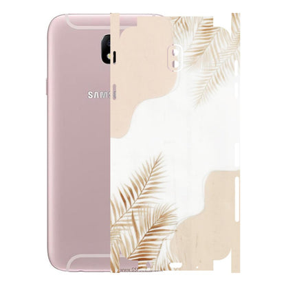 Samsung M/F/Note/Flip and C Phone Skins (All Models) - Gold Petals Abstract - Transparent Finish (T-08) Samsung Galaxy J7 Pro