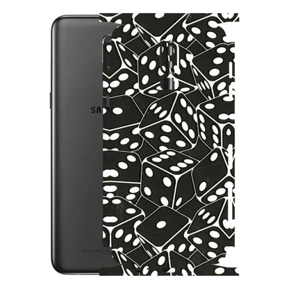 Samsung M/F/Note/Flip and C Phone Skins (All Models) - Big Black Dices - 3D Embossed Finish (L-106) Samsung Galaxy J8 2018