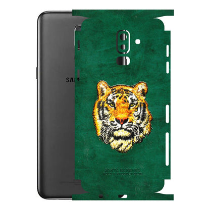 Samsung M/F/Note/Flip and C Phone Skins (All Models) - Leather Feel Tiger - 3D Embossed Finish (L-111) Samsung Galaxy J8 2018