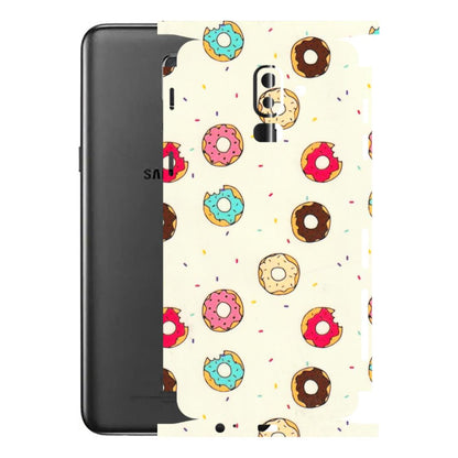 Samsung M/F/Note/Flip and C Phone Skins (All Models) - Mini Donuts Doodle Art - 3D Embossed Finish (L-122) Samsung Galaxy J8 2018