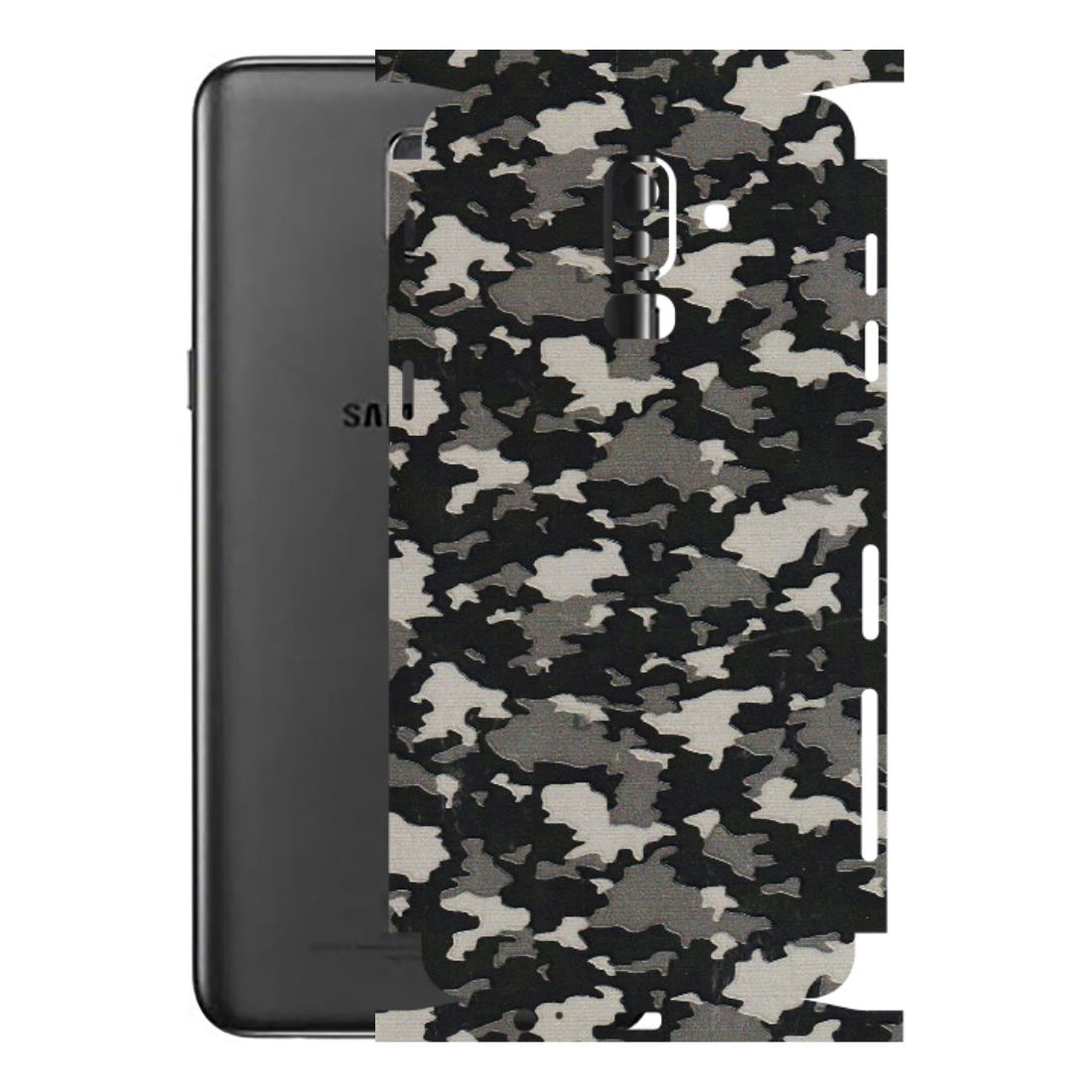 Samsung M/F/Note/Flip and C Phone Skins (All Models) - Black/Grey Camoflaunge - 3D Embossed Finish (L-142) Samsung Galaxy J8 2018