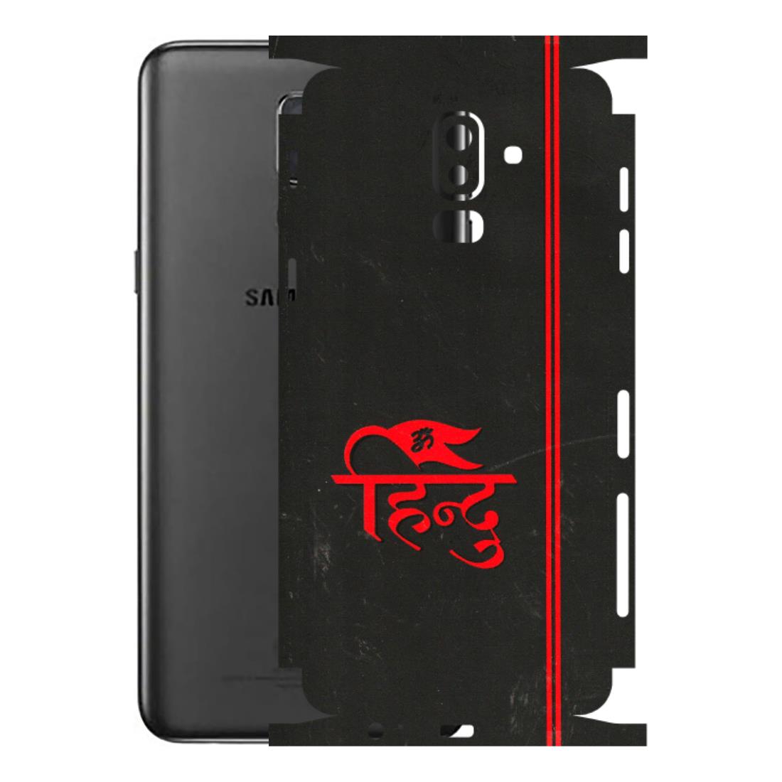 Samsung M/F/Note/Flip and C Phone Skins (All Models) - Hindu Black - 3D Embossed Finish (L-153) Samsung Galaxy J8 2018