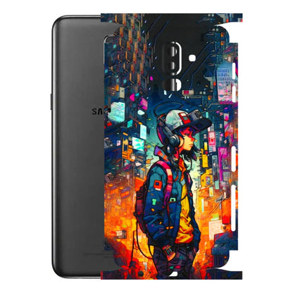 Samsung M/F/Note/Flip and C Phone Skins (All Models) - Street Anime Guy - 3D Embossed Finish (L-158) Samsung Galaxy J8 2018