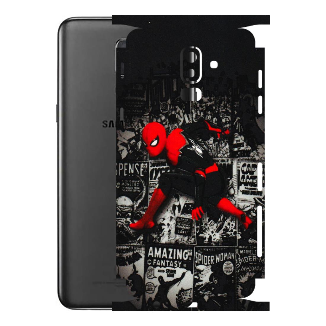 Samsung M/F/Note/Flip and C Phone Skins (All Models) - SpiderMan New - 3D Embossed Finish (L-162) Samsung Galaxy J8 2018