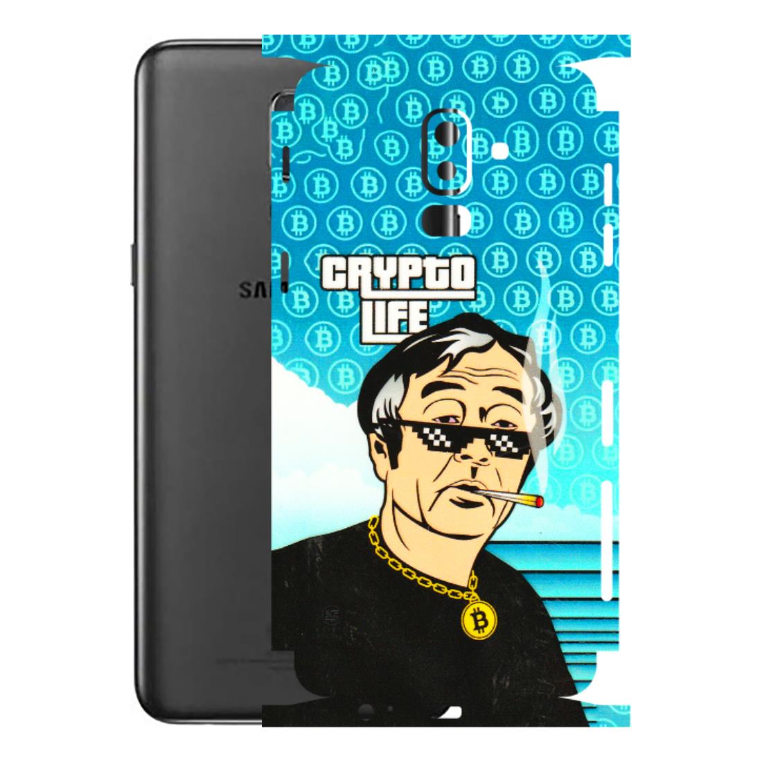 Samsung M/F/Note/Flip and C Phone Skins (All Models) - Crypto Thug Life - 3D Embossed Finish (L-179) Samsung Galaxy J8 2018