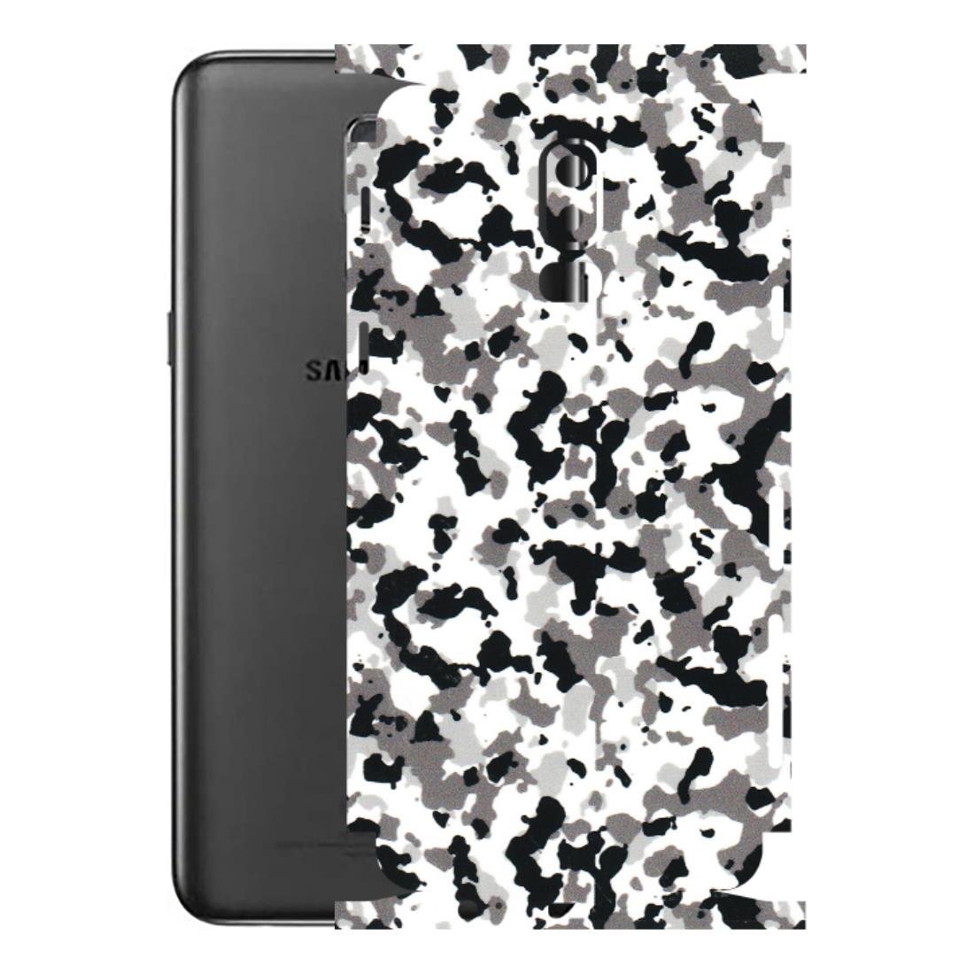 Samsung M/F/Note/Flip and C Phone Skins (All Models) - White Black Camouflage - 3D Embossed Finish (L-18) Samsung Galaxy J8 2018