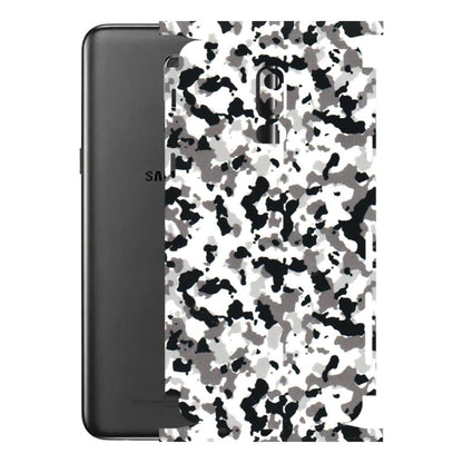 Samsung M/F/Note/Flip and C Phone Skins (All Models) - White Black Camouflage - 3D Embossed Finish (L-18) Samsung Galaxy J8 2018