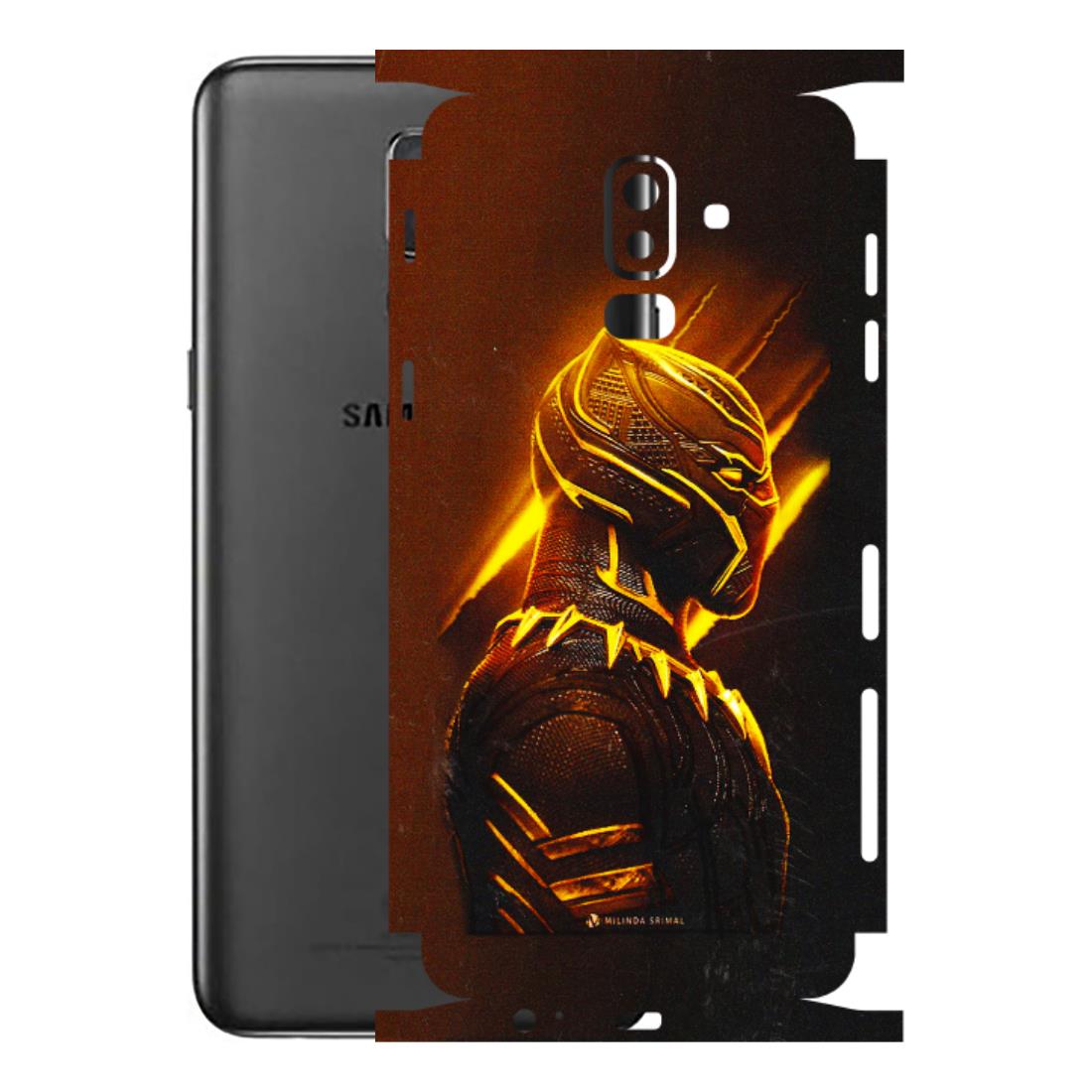 Samsung M/F/Note/Flip and C Phone Skins (All Models) - Gold Black Panther - 3D Embossed Finish (L-181) Samsung Galaxy J8 2018