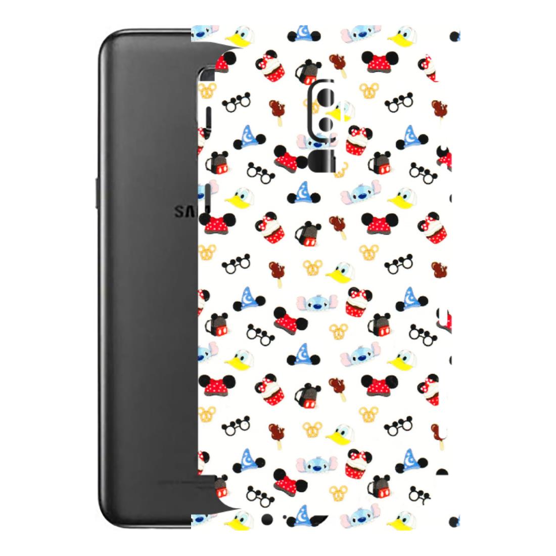 Samsung M/F/Note/Flip and C Phone Skins (All Models) - Minnie Mouse & Donald Doodles s - 3D Embossed Finish (L-194) Samsung Galaxy J8 2018