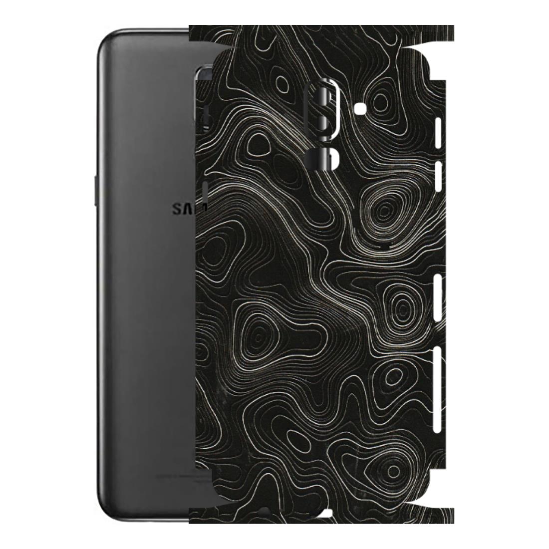 Samsung M/F/Note/Flip and C Phone Skins (All Models) - Black Swirl - 3D Embossed Finish (L-196) Samsung Galaxy J8 2018
