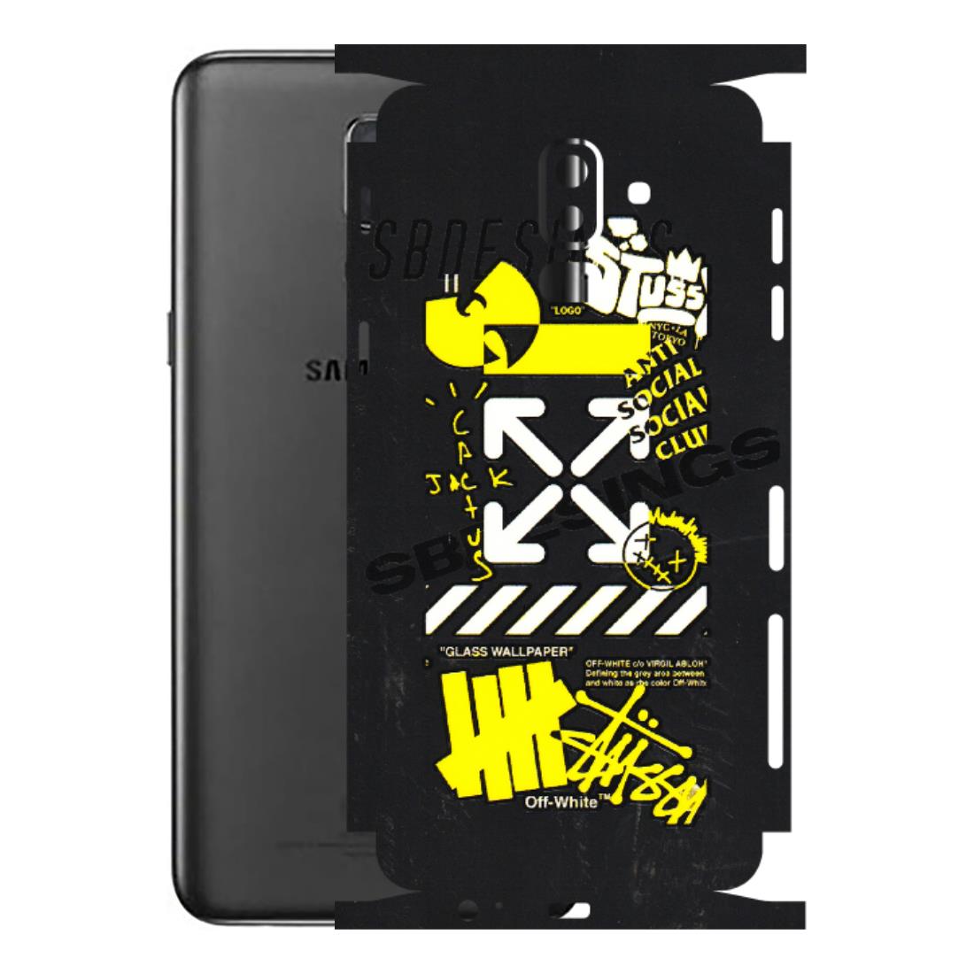 Samsung M/F/Note/Flip and C Phone Skins (All Models) - Anti Social Graffiti - 3D Embossed Finish (L-198) Samsung Galaxy J8 2018