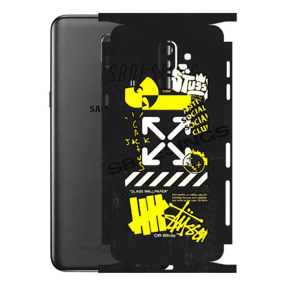 Samsung M/F/Note/Flip and C Phone Skins (All Models) - Anti Social Graffiti - 3D Embossed Finish (L-198) Samsung Galaxy J8 2018
