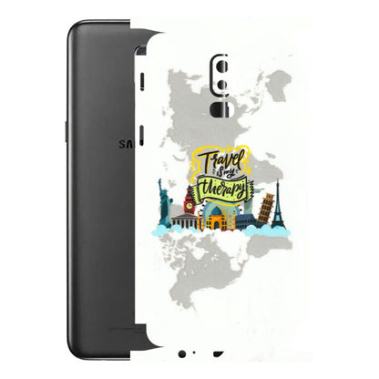 Samsung M/F/Note/Flip and C Phone Skins (All Models) - Travel Therapy - 3D Embossed Finish (L-199) Samsung Galaxy J8 2018